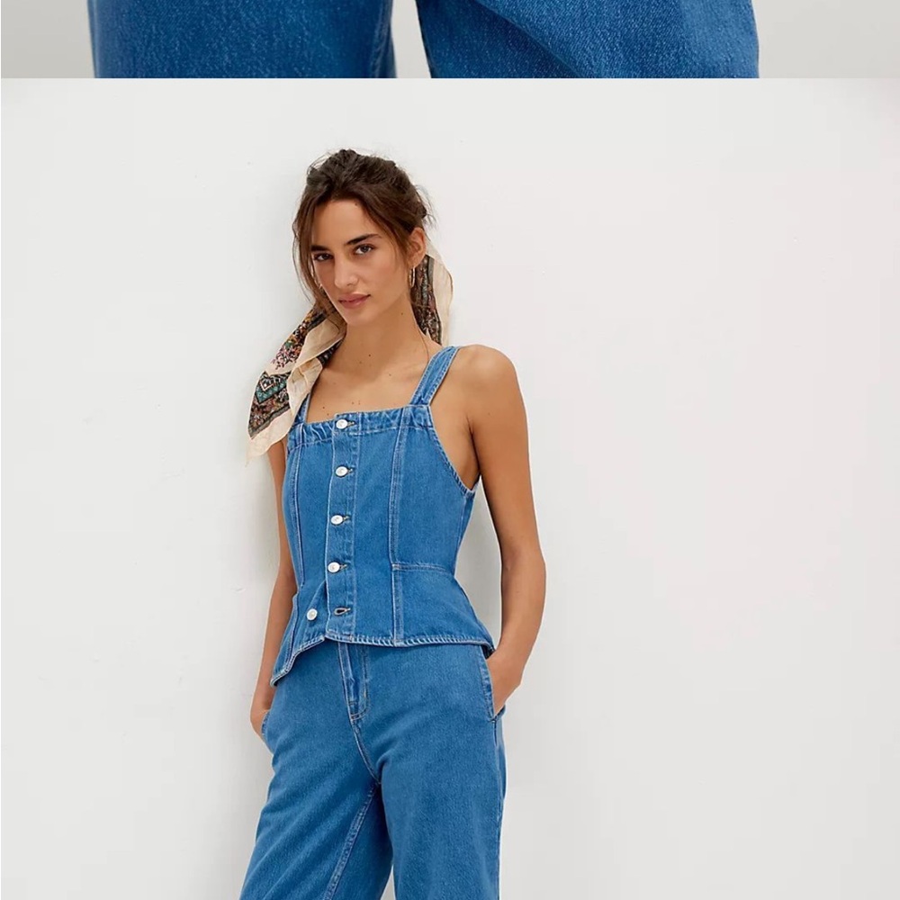 We The Free Blue Denim Overalls - Picture 3 of 8